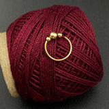 Bead String Nose Ring (gold plated)