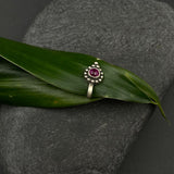 Ethnic Ruby Drop Nose Clip-On