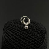 Zircon Crescent Moon Nose Pin