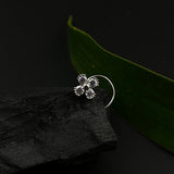 Four Zircon Stone Nose Pin