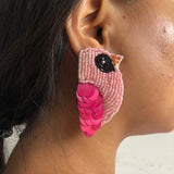 Pink Birdie Earrings