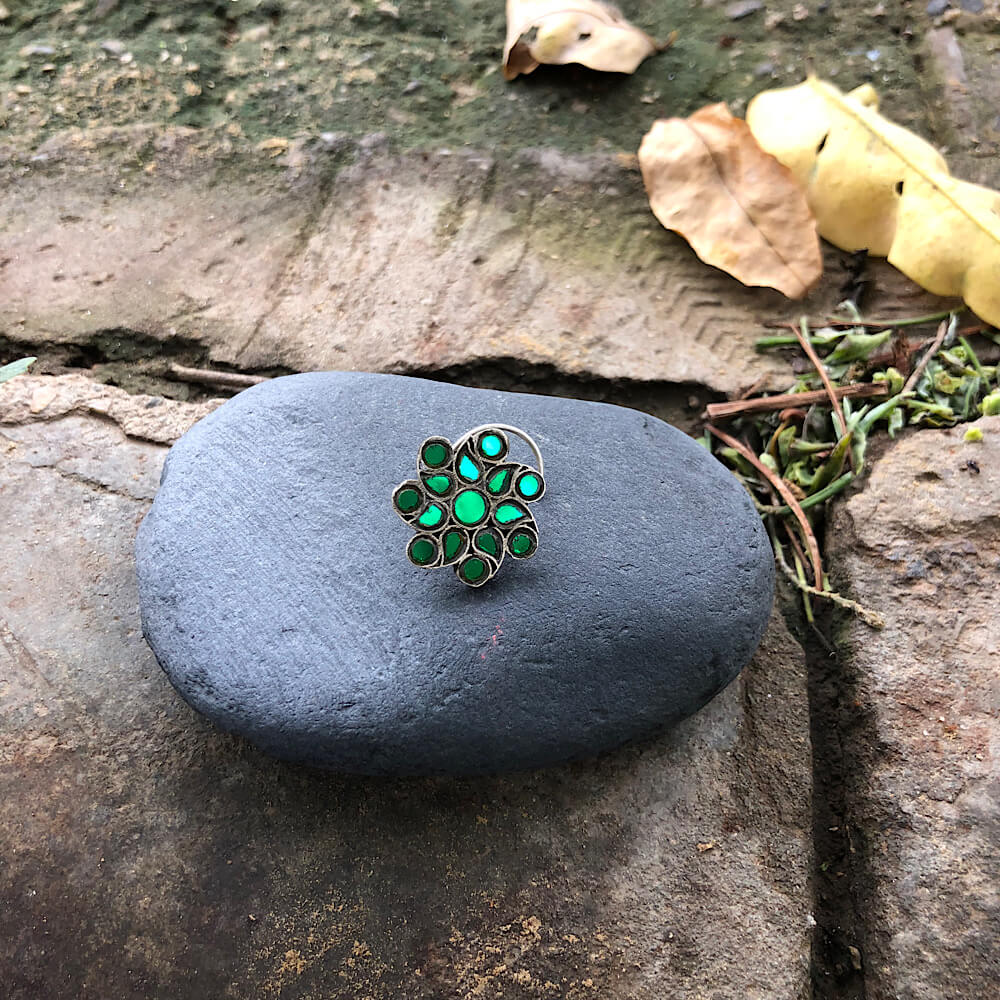 Green sales nose pin