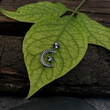 Crescent Moon With Trippy Star Pendant
