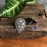 Hearts On Leaf Ear Studs