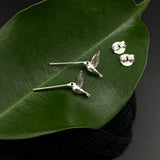 Silver Birdie Ear Studs