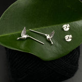 Silver Birdie Ear Studs
