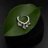 Zircon Drops Click-Lock Nose Ring