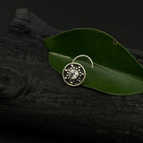 Zircon In A Circle Nose Pin