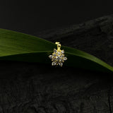 Zircon Flower Nose Clip-On (Gold plated)
