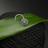 Oval Silver Nose Pin