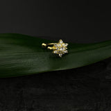 Zircon Flower Nose Clip-On (Gold plated)