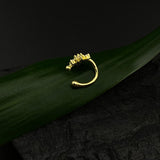 Zircon Flower Nose Clip-On (Gold plated)