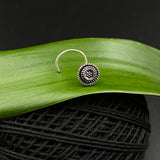 Round Silver Nose Pin