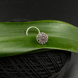 Silver Marigold Nose Pin