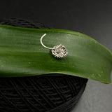 Silver Marigold Nose Pin