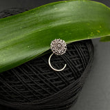 Silver Marigold Nose Pin