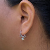 Zircon Drops Helix Rings
