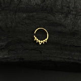Zircon String Septum Ring (Gold Plated)