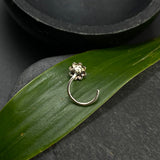 Tiny Zircon Flower Nose Pin