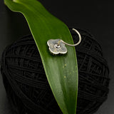 Silver Flower Petals Nose Pin