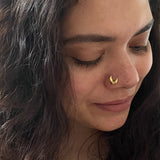 Crescent Moon Nose Pin (gold plated)