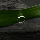 Silver Leaf Nose Ring