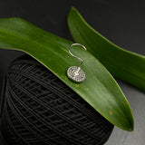Deep Maroon Enamel & Zircon Nose Pin