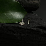 Ruby Flower Nose Pin