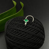 Green Meena Nose Pin