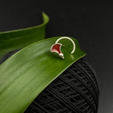 Red Meena Nose Pin