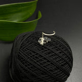 Aqua Crescent Nose Pin