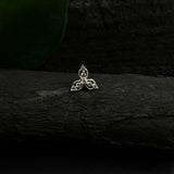 Zircon Flower Petals Nose Pin