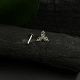 Zircon Flower Petals Nose Pin