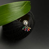 Multicoloured Hanging Beads Nose Pin