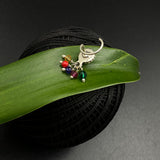 Multicoloured Hanging Beads Nose Pin