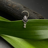 Silver Leaf Hanging Bead Nose Pin