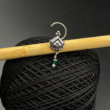 Ethnic Hanging Bead Nose Pin (Green)