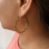 Brass Loop Earrings (Gold)