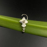Turquoise Flower Nose Pin
