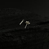 Zircon & Ruby Flower Nose Pin