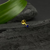 Sapphire Nose Pin (Gold Plated)