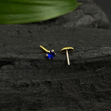 Sapphire Nose Pin (Gold Plated)