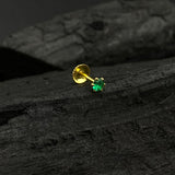 Emerald Nose Pin (Gold Plated)