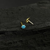 Turq  Nose Pin (Gold Plated)