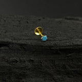 Turq  Nose Pin (Gold Plated)