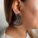 Sapphire & Pearl Earrings