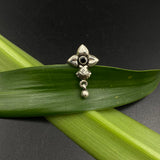 Black Flower Nose Pin