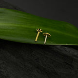 Black Nose Pin (Gold Plated)