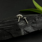 Zircon With Ruby Nose Pin
