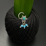 Turquoise Star Nose Pin